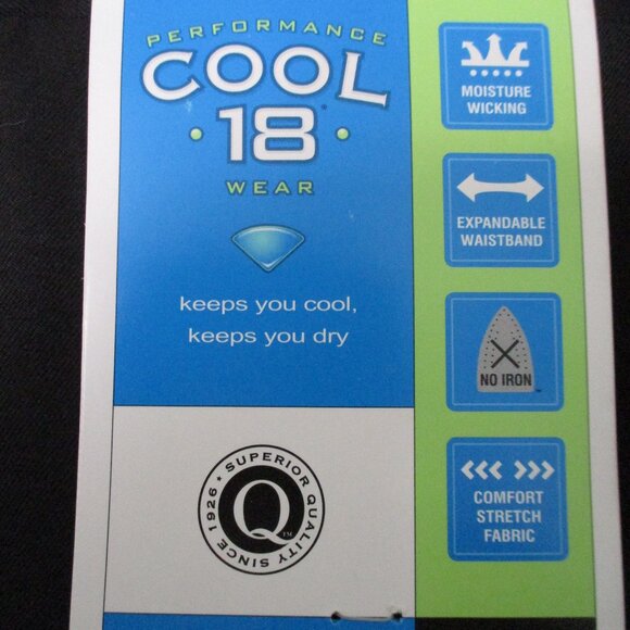 Haggar Cool 18 Mens Pleated Front Black Expandable Golf Short Pant NWT- Size 44W - Picture 4 of 5